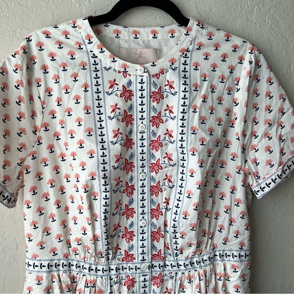 Gal Meets Glam Alisa Floral Button Front Maxi Dress Unicorn 🦄 - Picture 4 of 14